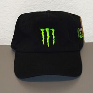 Black Monster Energy Zero Sugar Baseball Cap Embroidered Logo Adjustable Strap